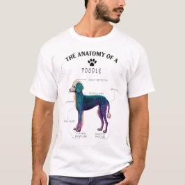Cute Poodle Dog Anatomy - cadeautjes Hondenliefheb T-shirt