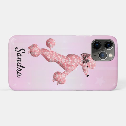 Cute Poodle Dog Cell Phone/iPad case (Achterkant (horizontaal))