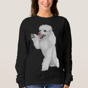 Cute Poodle Dog Face Graphic Trui