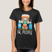 Cute Poodle Dog Face Mask Hand Sanitizer Funny T-shirt (Voorkant)