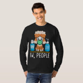 Cute Poodle Dog Face Mask Hand Sanitizer Funny T-shirt (Voorkant volledig)