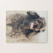 Cute Poodle Dog Face Smile glimlachen Legpuzzel (Horizontaal)