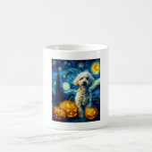 Cute Poodle Dog Halloween Jack O Lantern Pumpkin F Koffiemok (Center)