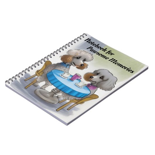 Cute Poodle Dog Notitieboek (Linkerzijde)