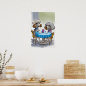 Cute Poodle Dog Poster (Keuken)
