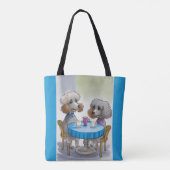 Cute Poodle Dog Tote Bag (Achterkant)