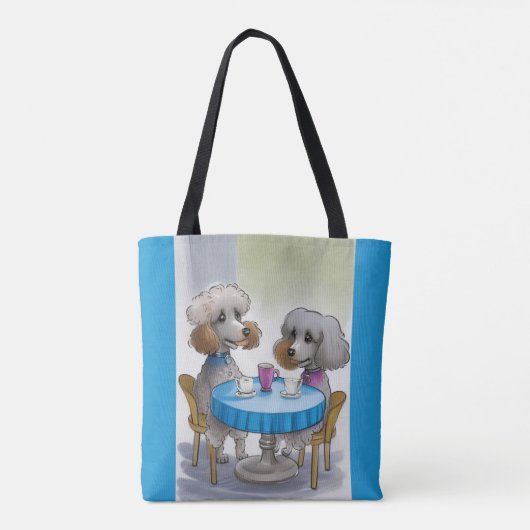 Cute Poodle Dog Tote Bag (Achterkant)