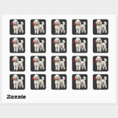 ‏Cute Poodle Dog Vierkante Sticker (Vel)