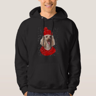 Cute Poodle Dog Xmas Hat Scarf Merry Christmas Sno Hoodie