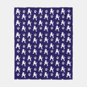 Cute Poodle Fleece Blanket (Voorkant)