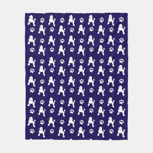 Cute Poodle Fleece Blanket (Voorkant)