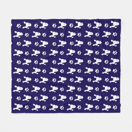 Cute Poodle Fleece Blanket (Voorkant (Horizontaal))