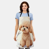 Cute Poodle Grooming Bubbles Scissors  Schort (Gedragen)