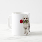 ‏Cute Poodle Hond Koffiemok (Voorkant links)
