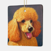Cute Poodle Keramisch Ornament (Links)