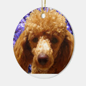 Cute Poodle Keramisch Ornament (Links)