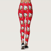 Cute Poodle Kerstmis Leggings (Achterkant)