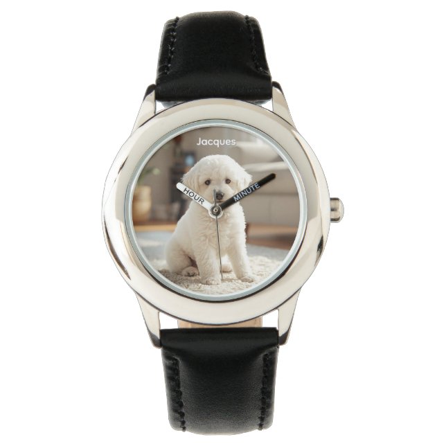 Cute Poodle Personalized Kid's Watch Horloge (Voorkant)