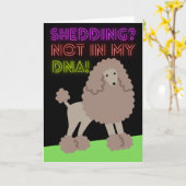 Cute Poodle Shedding niet in mijn DNA Kaart (Gele Bloem)