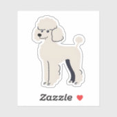 Cute Poodle Sticker (Vel)