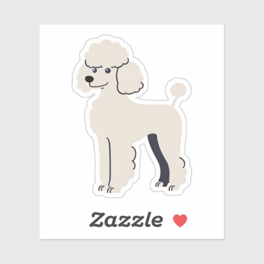 Cute Poodle Sticker (Vel)