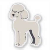 Cute Poodle Sticker (Voorkant)