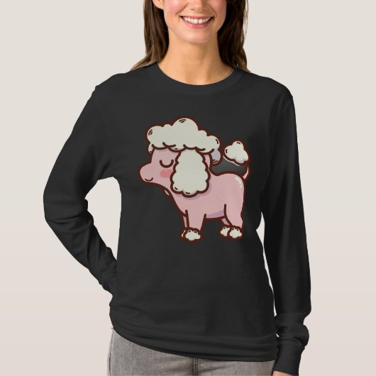 Cute Poodle T-shirt (Voorkant)