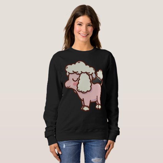 Cute Poodle Trui (Voorkant volledig)