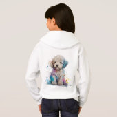 Cute Poodle Waterverf Art (Achterkant volledig)