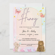 Cute Pooh Beer Invitations