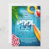 Cute Pool Party (Keuze van de Zwemdag) Kaart (Voorkant)