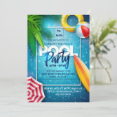 Cute Pool Party (Keuze van de Zwemdag) Kaart (Staand voorkant)