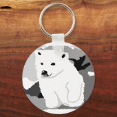 Cute poolbeer kunst cadeaus en accessoires sleutelhanger (Voorkant)