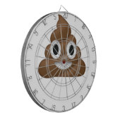 Cute Poop Emoji Dartbord (Voorkant Links)