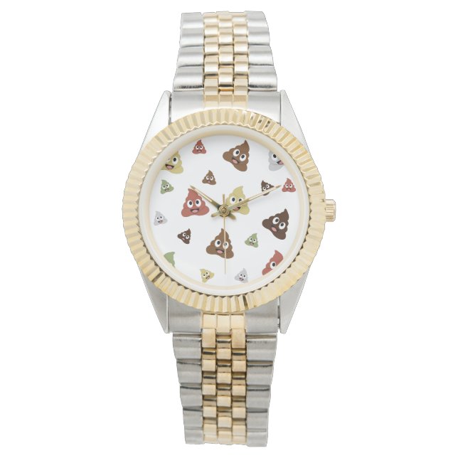 Cute Poop emoji funny gift ideas Horloge (Voorkant)