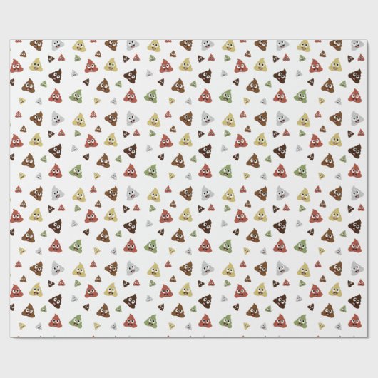 Cute Poop emoji grappige cadeaideeën Cadeaupapier (Vlak)