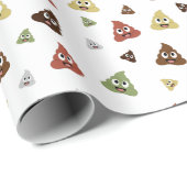 Cute Poop emoji grappige cadeaideeën Cadeaupapier (Rol Hoek)