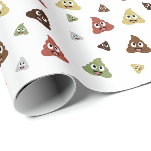 Cute Poop emoji grappige cadeaideeën Cadeaupapier (Rol Hoek)