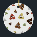 Cute Poop emoji grappige cadeaideeën Keramisch Ornament<br><div class="desc">Cute Poop emoji grappige cadeaideeën</div>