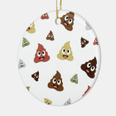 Cute Poop emoji grappige cadeaideeën Keramisch Ornament (Links)