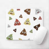 Cute Poop emoji grappige cadeaideeën Muismat (Met muis)