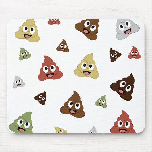 Cute Poop emoji grappige cadeaideeën Muismat (Voorkant)