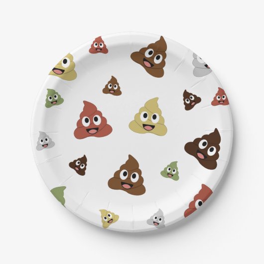 Cute Poop emoji grappige cadeaideeën Papieren Bordje (Voorkant)