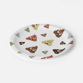 Cute Poop emoji grappige cadeaideeën Papieren Bordje (Gekanteld)
