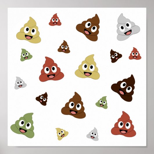 Cute Poop emoji grappige cadeaideeën Poster (Voorkant)