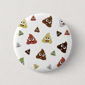Cute Poop emoji grappige cadeaideeën Ronde Button 5,7 Cm (Voorkant)