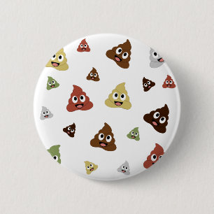 Cute Poop emoji grappige cadeaideeën Ronde Button 5,7 Cm