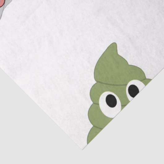Cute Poop emoji grappige cadeaideeën Tissuepapier (Detail)