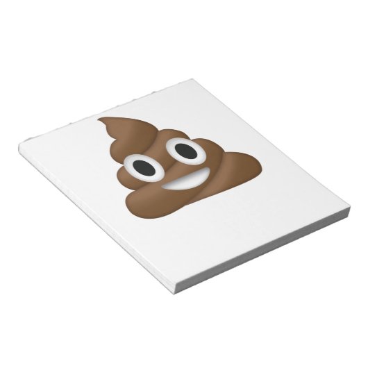 Cute Poop Emoji Notitieblok (Schuin)