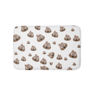 Cute Poop Emoji Pattern Badmat
